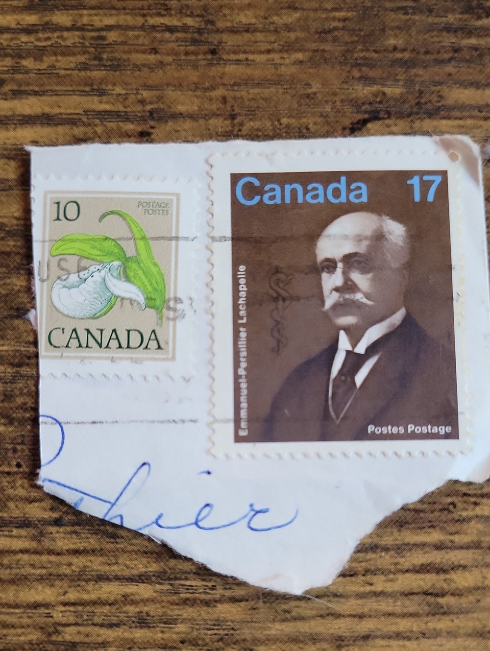 Canada Stamp Pair - Brown & Green Postage Set